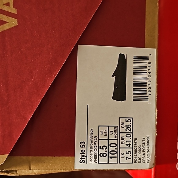 Vans Leopard Brown/Black W10/M8.5 - Picture 4 of 4